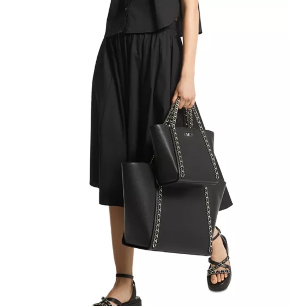 Michael Kors Cotton Poplin Midi Skirt